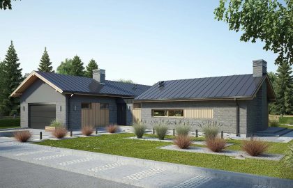 Изображение Одноэтажный быстровозводимый дом AET-015