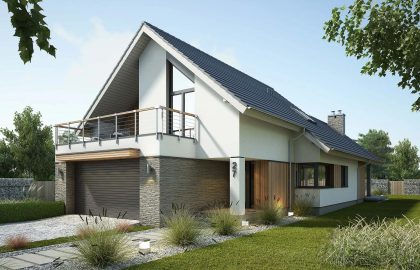 Изображение Каркасно-панельный двухэтажный дом AET-011