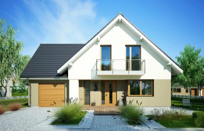 Изображение Каркасно-панельный дом в классическом стиле AET-004