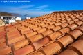 Altea white village in Alicante at Mediterranean Spain clay tiles roof