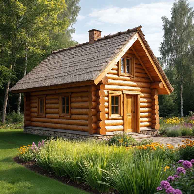 dom iz ocilindrovannogo brevna