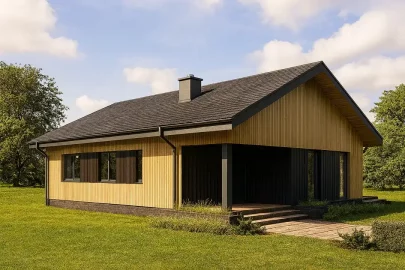 Изображение Одноэтажный каркасно-панельный дом AET-102