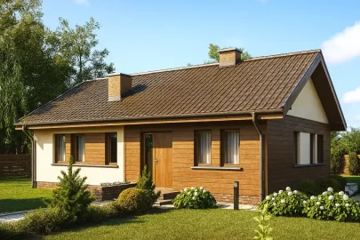 Изображение Одноэтажный каркасно-панельный дом AET-105