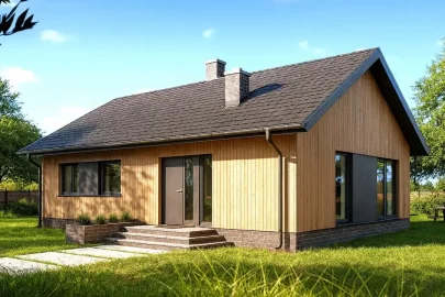 Изображение Одноэтажный каркасно-панельный дом AET-111