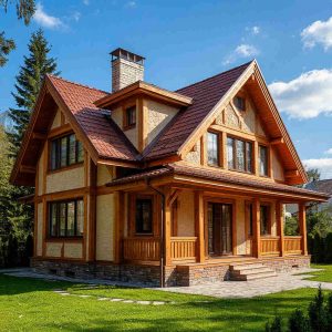 Отделка каркасного дома штукатуркой