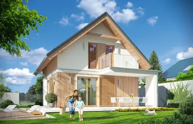 Каркасно-панельный дом 7 на 8 AET-139