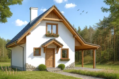 Изображение Каркасно-панельный дом 6 на 8 AET-129