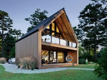 Изображение Каркасно-панельный дом 7 на 8 AET-135