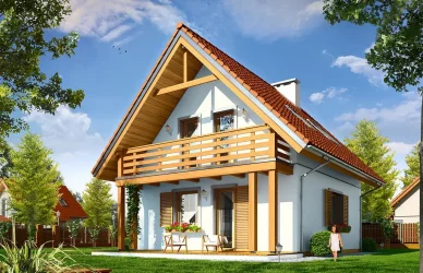 Каркасно-панельный дом 7 на 8 AET-136