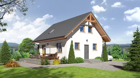 Изображение Каркасно-панельный дом 7 на 8 AET-138