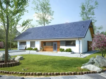 Изображение Каркасно-панельный дом с гаражом AET-116