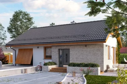 Изображение Каркасно-панельный дом с гаражом AET-112