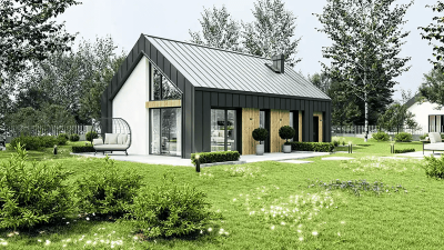 Одноэтажный каркасно-панельный дом AET-101