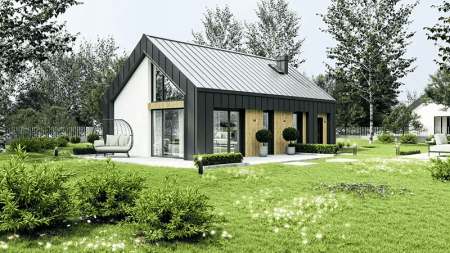 Изображение Одноэтажный каркасно-панельный дом AET-101