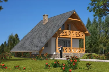 Каркасно-панельный дом 6 на 9 AET-154