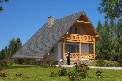 Изображение Каркасно-панельный дом 6 на 9 AET-154