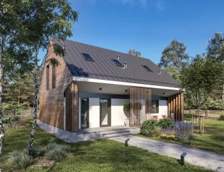 Каркасно-панельный дом 6 на 9 AET-155