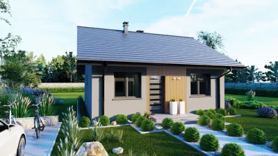 Каркасно-панельный дом 8 на 8 AET-169