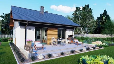 Изображение Каркасно-панельный дом 8 на 8 AET-170