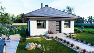 Каркасно-панельный дом 8 на 8 AET-171