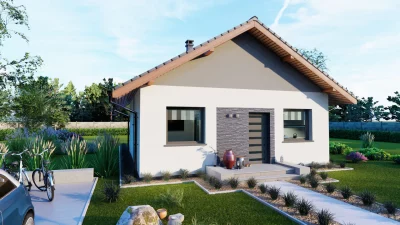 Каркасно-панельный дом 8 на 8 AET-175