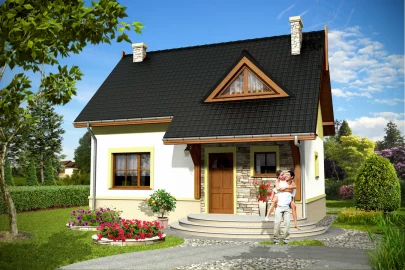 Изображение Каркасно-панельный дом 81,30 м² AET-201