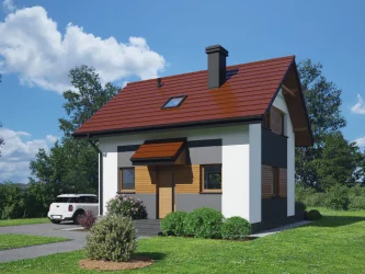 Каркасно-панельный дом 72,35 м² AET-202