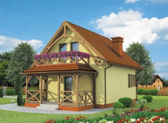 Каркасно-панельный дом с мансардой AET-181