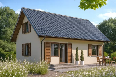 Изображение Каркасно-панельный дом с мансардой AET-183