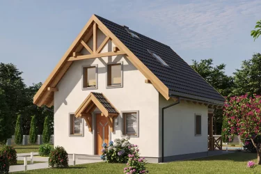 Каркасно-панельный дом с мансардой AET-184