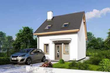 Каркасно-панельный дом с террасой AET-187