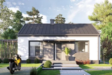 Каркасно-панельный дом с террасой AET-188