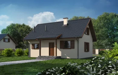 Каркасно-панельный дом с террасой AET-192