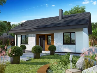 Каркасно-панельный дом с террасой AET-196