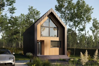 Изображение Каркасно-панельный дом в стиле Барнхаус AET-229