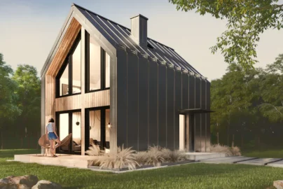 Изображение Каркасно-панельный дом в стиле Барнхаус AET-231
