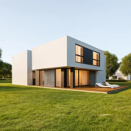 Изображение Каркасно-панельный дом в стиле хай тек AET-219