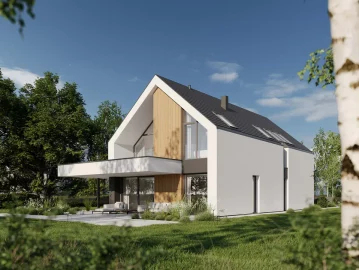 Изображение Каркасно-панельный дом в стиле хай тек AET-220