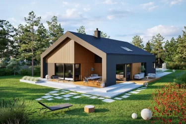 Каркасно-панельный дом в стиле hi tech AET-221