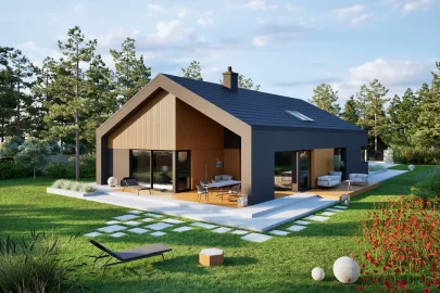 Изображение Каркасно-панельный дом в стиле hi tech AET-221