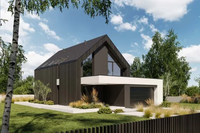 Изображение Каркасно-панельный дом в стиле hi tech AET-222