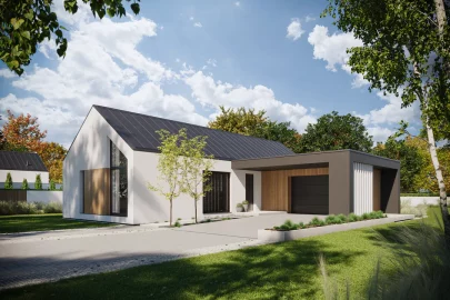 Изображение Каркасно-панельный дом в стиле hi tech AET-223