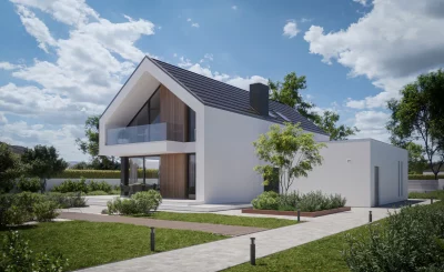 Каркасно-панельный дом в стиле hi tech AET-226