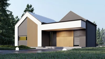 Каркасно-панельный дом в стиле hi tech AET-227