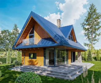 Изображение Каркасно-панельный дом по канадской технологии AET-261