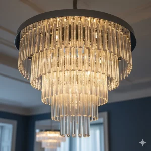 люстра со включенным освещением