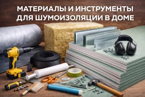 материалы и инструменты для шумоизоляции в доме